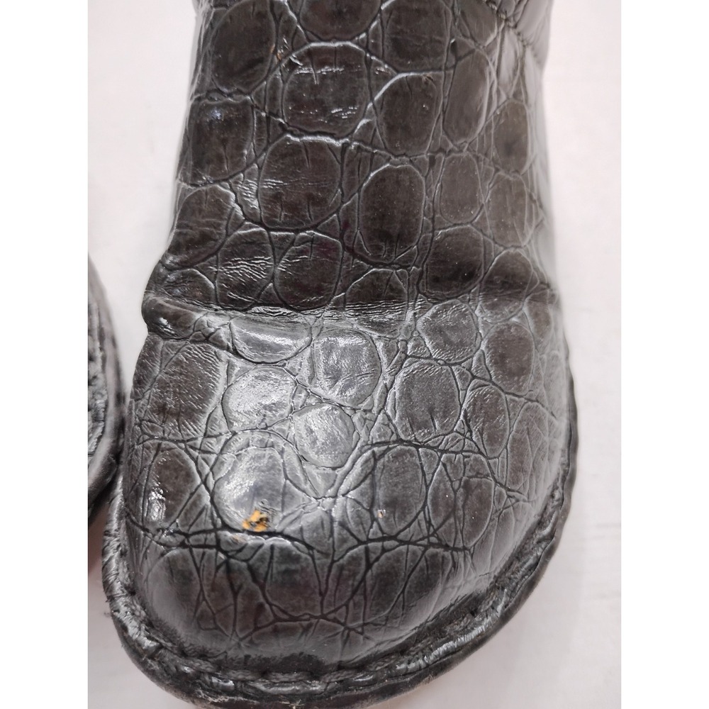B.O.C Gray Closed Clog 6.5 Professional Shoe Slip On Comfort Croc Embossed EU37 - Picture 3 of 12